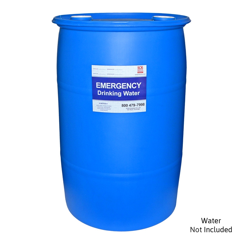 30 Gallon Water Barrel Emergency Drinking Water Storage