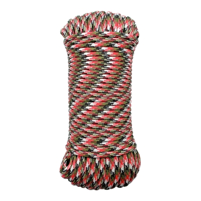 Nylon 550 Paracord Red CAMO 100 ft