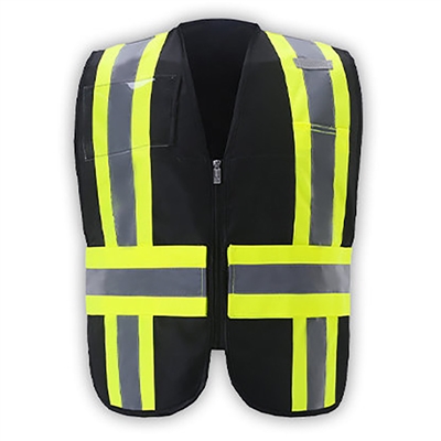 ICS Deluxe Vest with Stripes - Black
