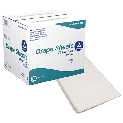 Flat Sheet Disposable 40" x 90" Case of 50