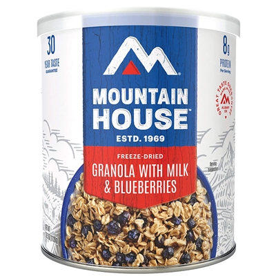 Mountain House 10 Granola with Blueberries and Milk