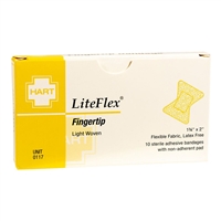 Woven Adhesive Fingertip Bandages - 10 per Unit Box