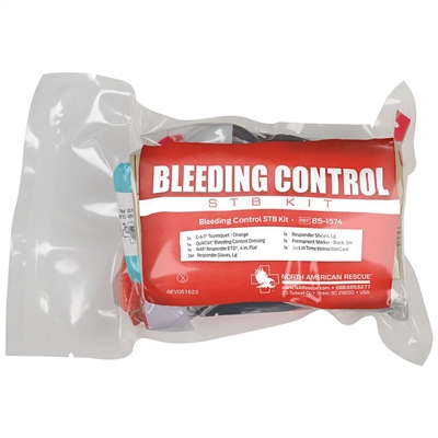 This bleeding control kit comes with easy to use tools to help save lives in the event of a life threatening event.