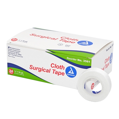 Cloth Surgical Tape 1/2" x 10 Yds. - 24-Pack