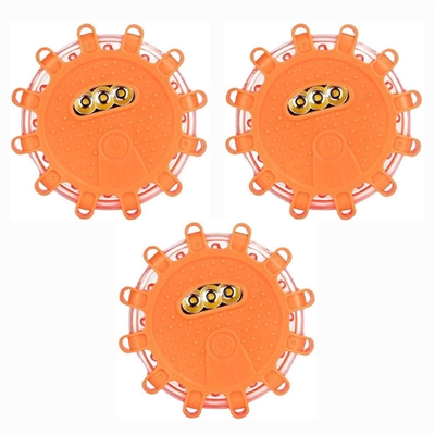 Emergency LED Road Flares Discs 3 Pack