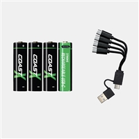 Coast Zithion-X AA Rechargeable Batteries 4 Pack