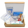 Box of bandages and scissors and strips for a 25 person First Aid Kit