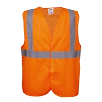 Class 2 Economy Mesh Safety Vest - Hi-Vis Orange - Large X-Large